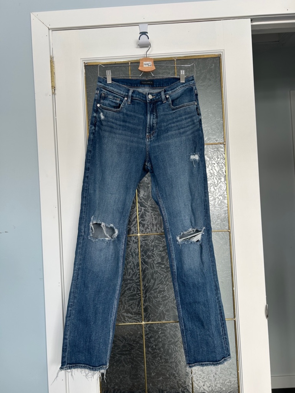 Silver Jeans Distressed Boyfriend Jeans - Dark Blue